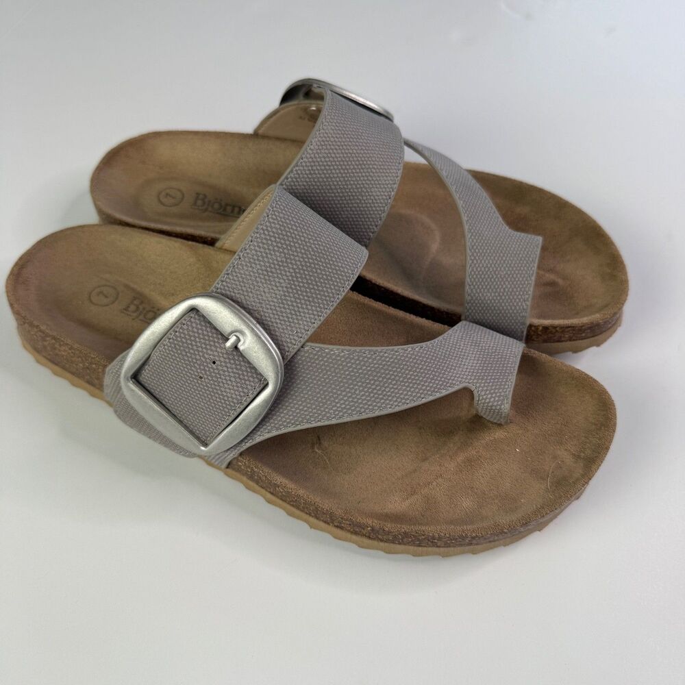 Bjorndal Women's Slip On Sandals Shoes Size 7 Light Brown/Taupe Slides